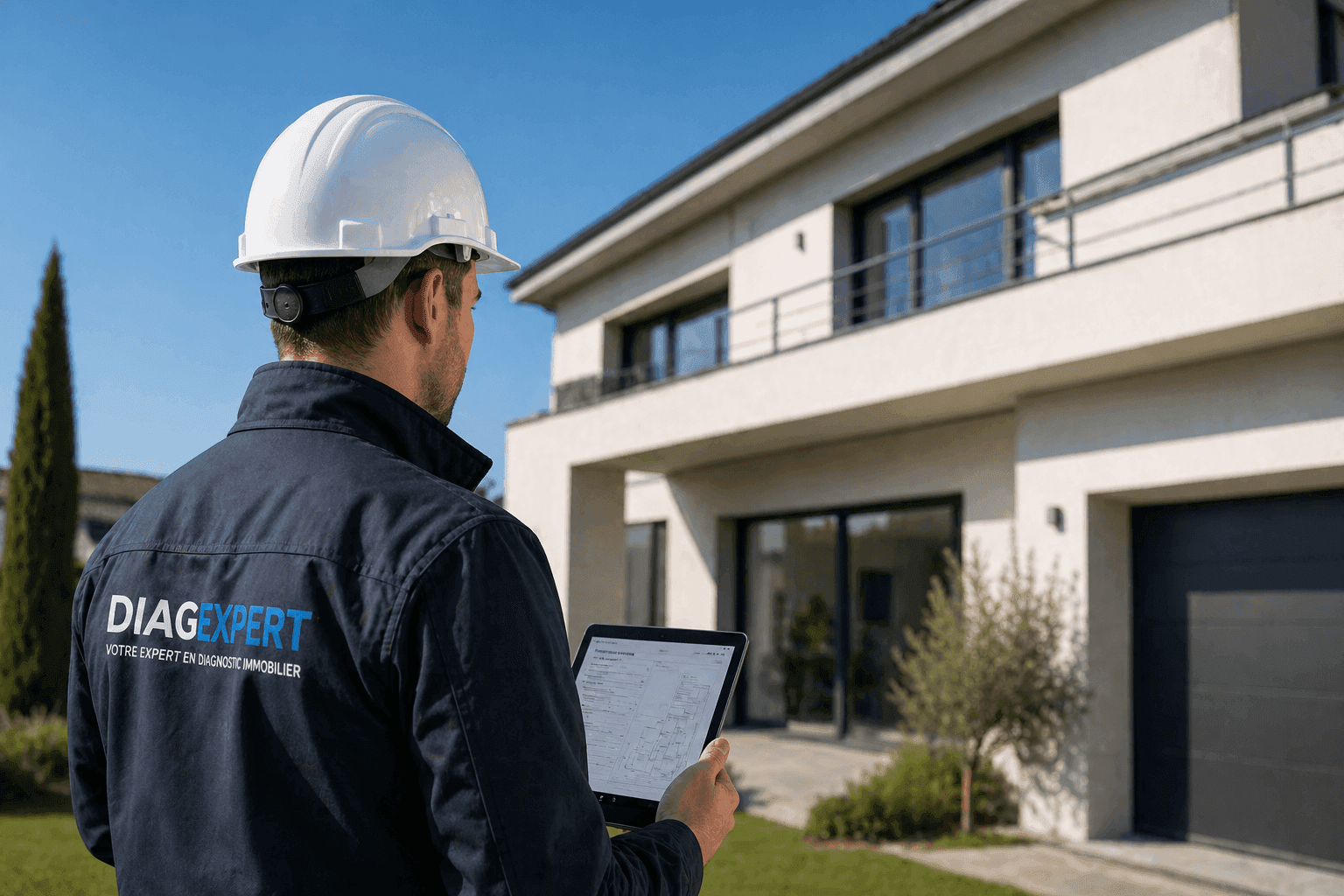 DiagExpert en intervention sur maison individuelle — relevé sur tablette